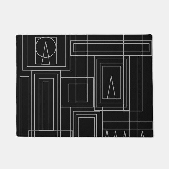 Art Deco Monochrome Door Mat