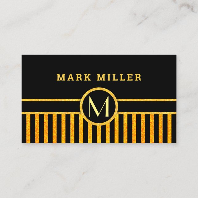 Art deco monogram business card (Front)