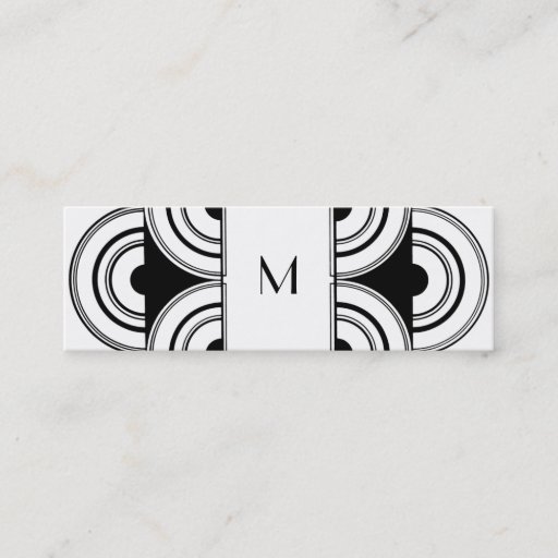 Customizable Art deco Monogram Calling Card Business Cards
