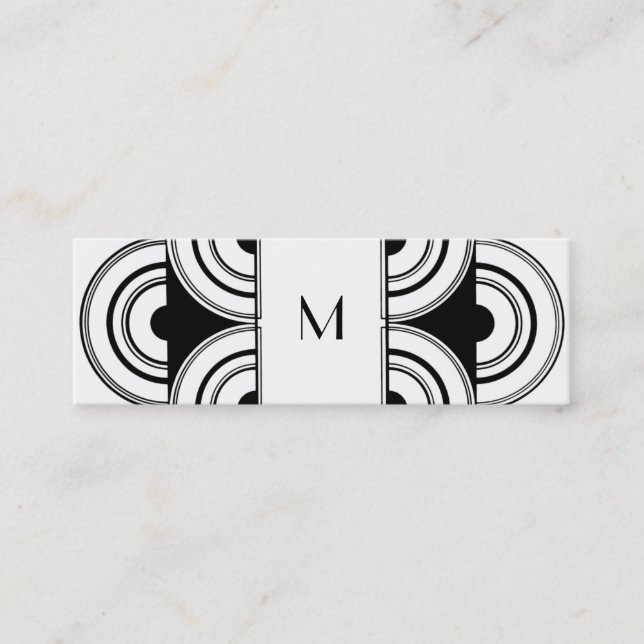 Art deco Monogram Calling Card (Front)