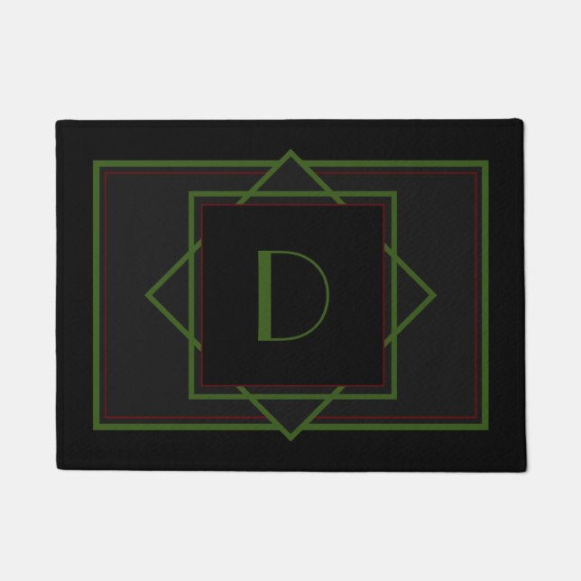 Art Deco Monogram Doormat (Front)