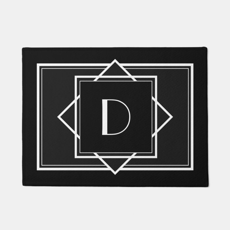 Art Deco Monogram Doormat Zazzle