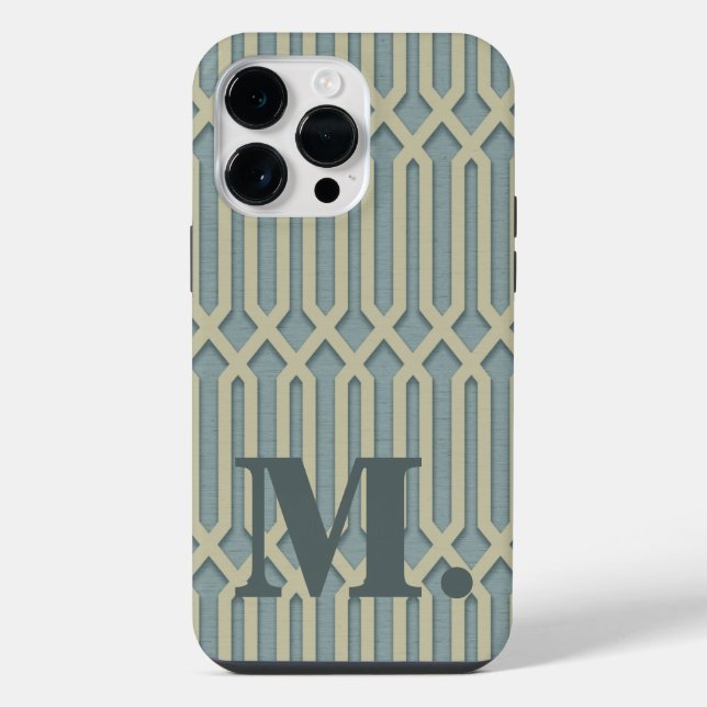 Art Deco Monogram Initial iPhone / iPad case (Back)