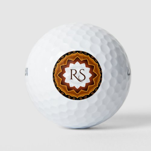 Art Deco Monogrammed Golf Balls