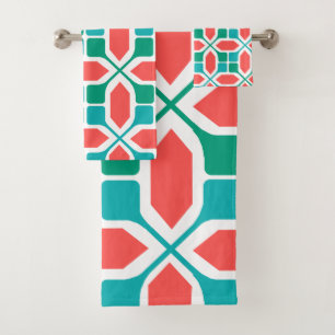 Art Deco Mosaic Bath Towel Set