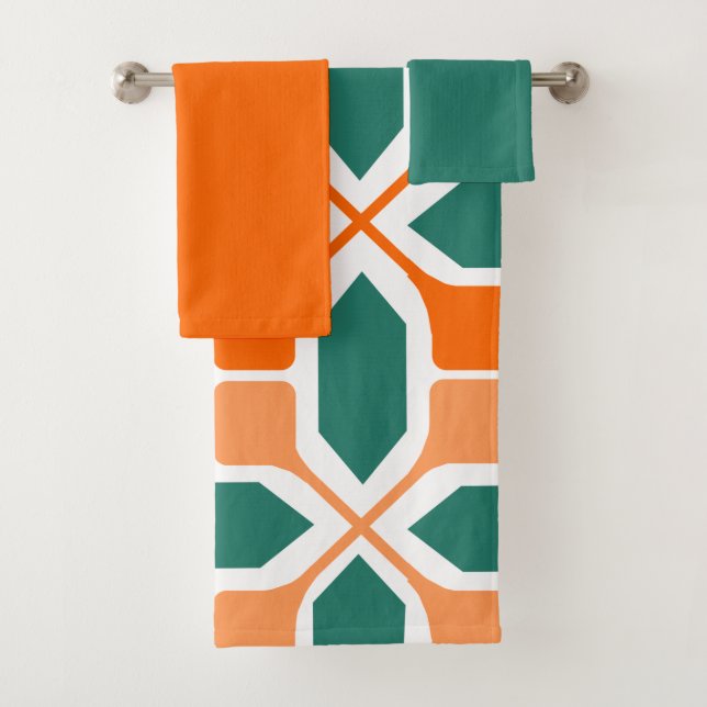 Art Deco Mosaic  Bath Towel Set (Insitu)