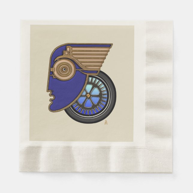 Art Deco Motorhead Napkins (Front)