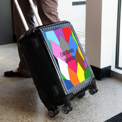 Art Deco Multi Coloured Scales Design Luggage