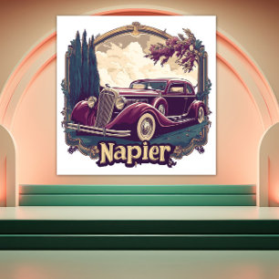 Art Deco Napier Vintage Car Magnet