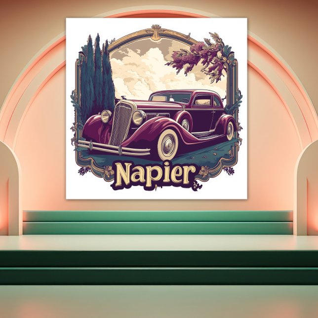 Art Deco Napier Vintage Car Magnet (Creator Uploaded)