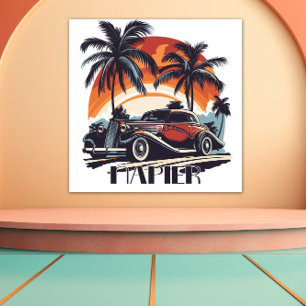Art Deco Napier Vintage Car Magnet