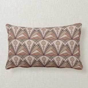 Art Deco (natural terracotta shades) Lumbar Pillow