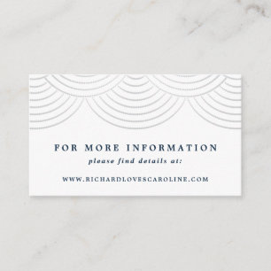 Art Deco Navy String Lights Website Enclosure Card