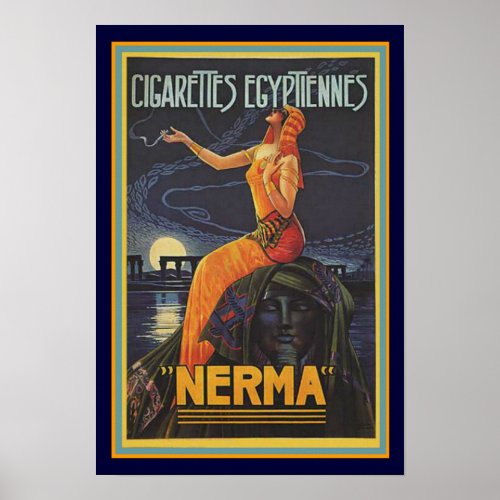 Art Deco Nerma Cigaret Ad Poster 13 x 19