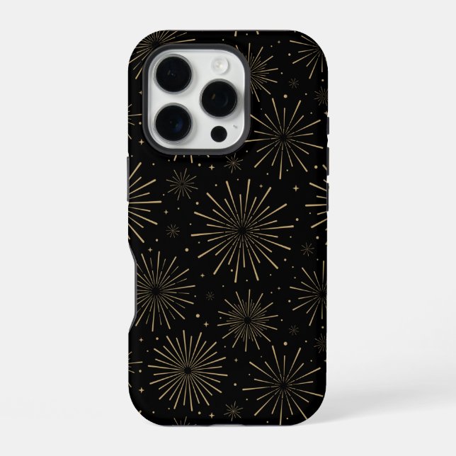 Art deco new year's eve firework phone case (Back)