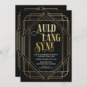 Art Deco New Year's Eve Party Invitation