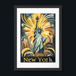Art Deco New York Statue of Liberty Vintage Poster<br><div class="desc">Elevate your space with this stunning art deco travel poster of New York, featuring the iconic Statue of Liberty in bold, geometric lines and rich, vibrant hues. The design captures the grandeur of the city with a vintage-inspired aesthetic, blending classic art deco elegance with a touch of modern sophistication. The...</div>