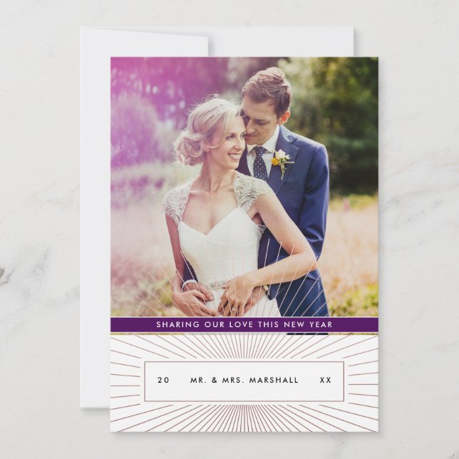 Art Deco Newylwed Holiday Photo (Front)