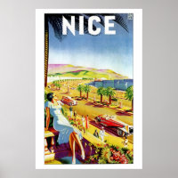 Art Deco Nice French riviera Poster
