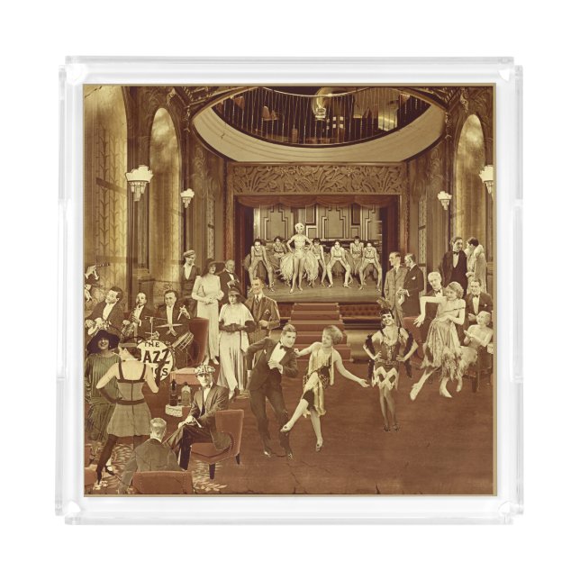 Art Deco Night Club Acrylic Tray (Front)