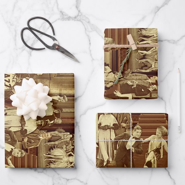 Art Deco Night Club Wrapping Paper Sheets (Front)