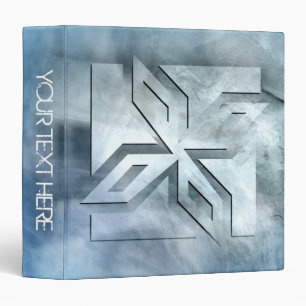 Art Deco Ninja Star Icon, stone lighting overlay 3 Ring Binder