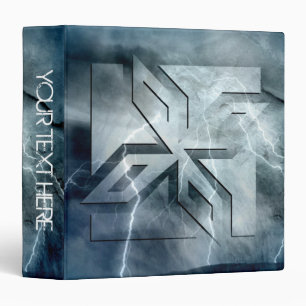 Art Deco Ninja Star Icon, stone lightning overlay Binder
