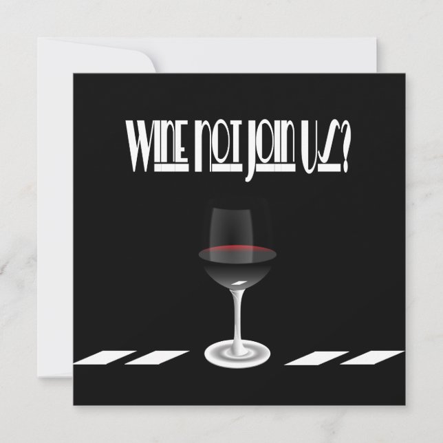 Art Deco Noir Chic Cocktail Party Invitation (Front)