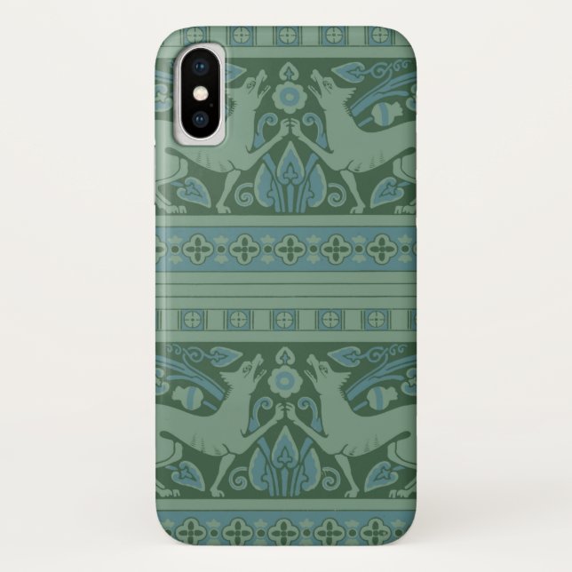 Art Deco Nouveau Dog Nature Animal Pattern Case-Mate iPhone Case (Back)