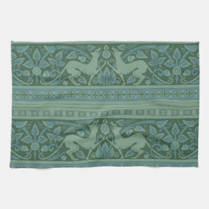 Art Deco Nouveau Dog Nature Animal Pattern Kitchen Towel