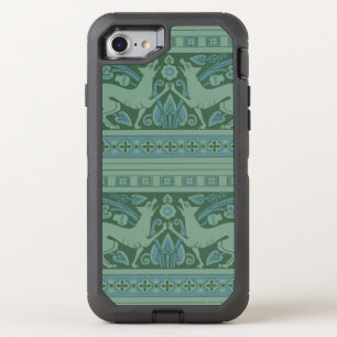 Art Deco Nouveau Dog Nature Animal Pattern OtterBox Defender iPhone SE/8/7 Case