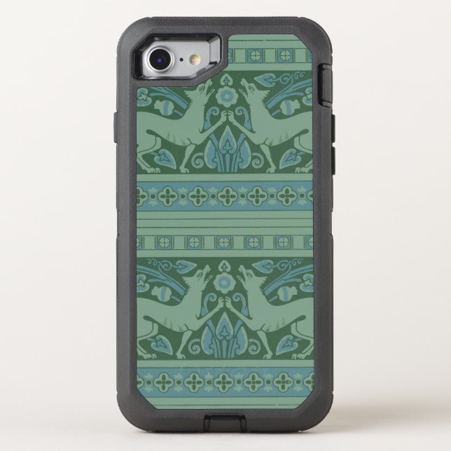 Art Deco Nouveau Dog Nature Animal Pattern Otterbox iPhone Case (Back)