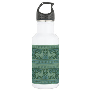 Art Deco Nouveau Dog Nature Animal Pattern Stainless Steel Water Bottle