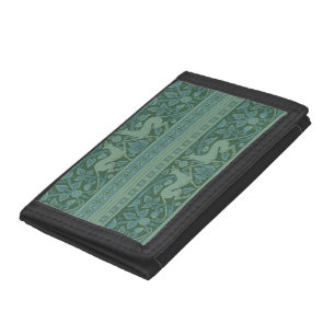 Art Deco Nouveau Dog Nature Animal Pattern Tri-fold Wallet