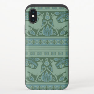 Art Deco Nouveau Dog Nature Animal Pattern iPhone X Slider Case