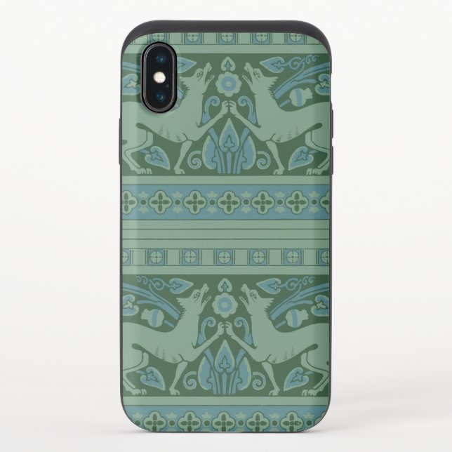 Art Deco Nouveau Dog Nature Animal Pattern Uncommon iPhone Case (Back)