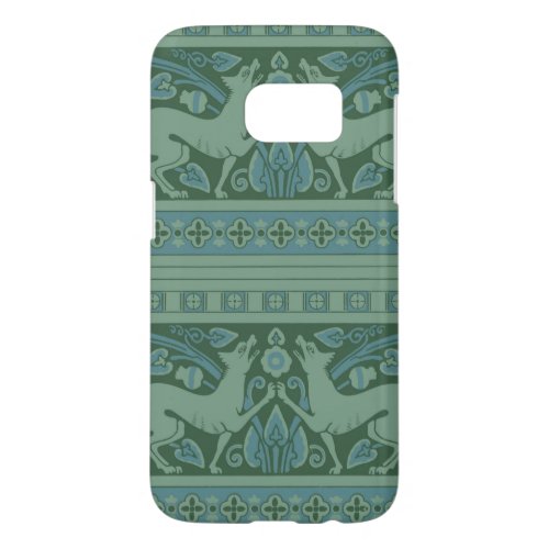 Art Deco Nouveau Dog Nature Botanical Antique Samsung Galaxy S7 Case