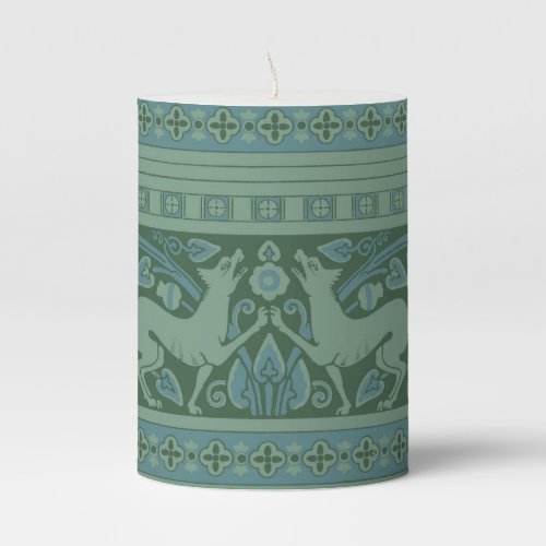 Art Deco Nouveau Dog Nature Botanical Antique Pillar Candle