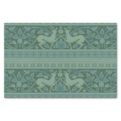 Art Deco Nouveau Dog Nature Botanical Antique Tissue Paper