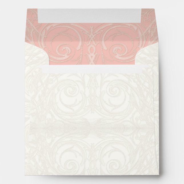 Art Deco Nouveau Gatsby Style Gold n Lace Look Envelope (Back (Bottom))
