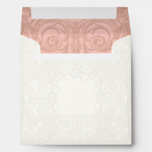 Art Deco Nouveau Gatsby Style Gold n Lace Look Envelope