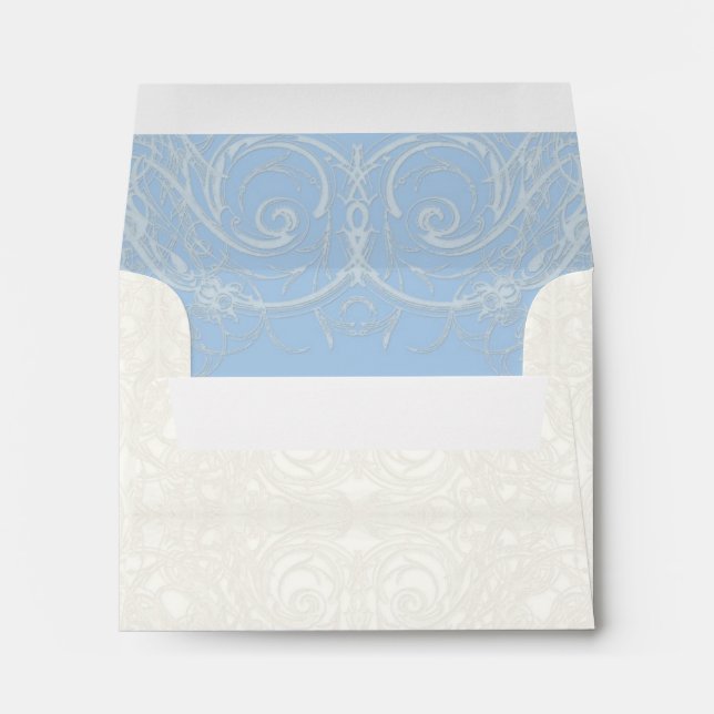 Art Deco Nouveau Gatsby Style Gold n Lace Look Envelope (Back (Bottom))