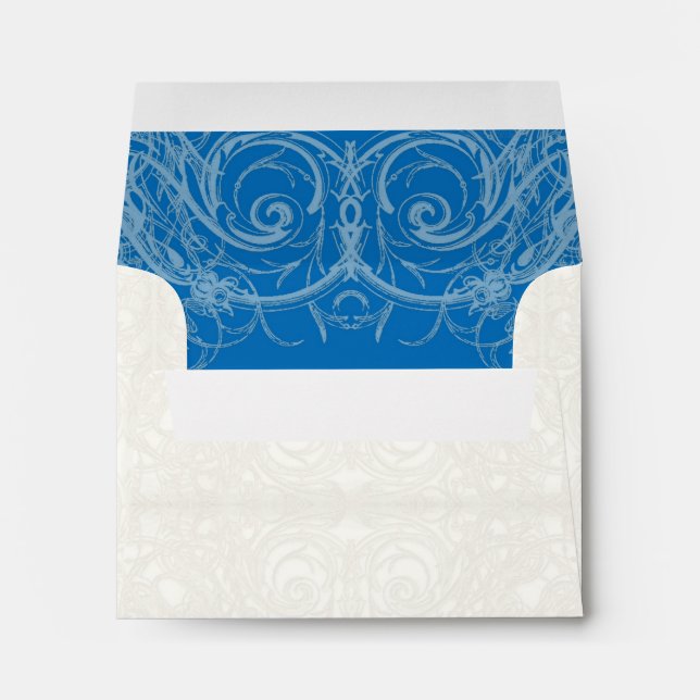Art Deco Nouveau Gatsby Style Gold n Lace Look Envelope (Back (Bottom))