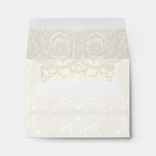 Art Deco Nouveau Gatsby Style Gold n Lace Look Envelope