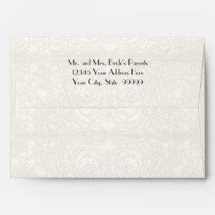 Art Deco Nouveau Gatsby Style Gold n Lace Look Envelope