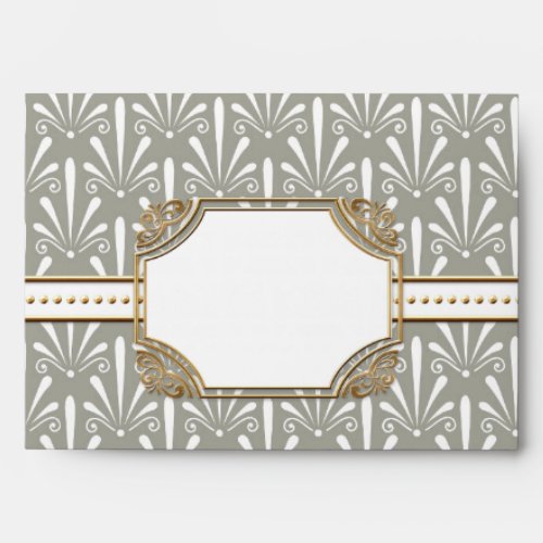 Art Deco Nouveau Modern Fan Shell Pattern Envelope