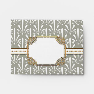 Art Deco Nouveau Modern Fan Shell Pattern Envelope