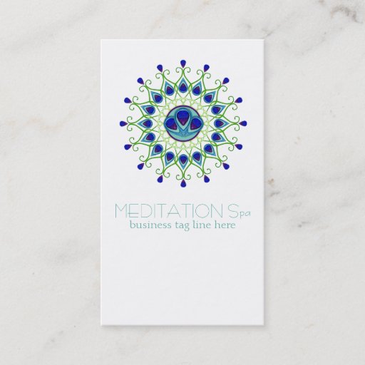 Customizable Art Deco Nouveau Peacock Feather Modern Business Business Card Templates