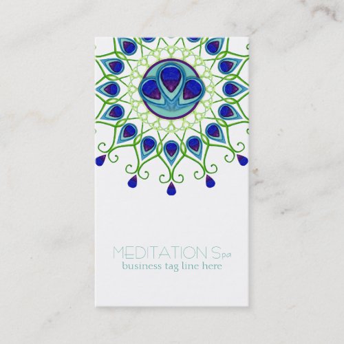 Art Deco Nouveau Peacock Feather Modern Business Business Card