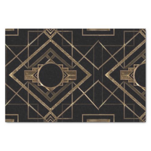 Art deco nouveauvintageblackgoldchicelegant tissue paper